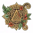 mix Lebanese Armenian symbol incorporated tattoo design idea