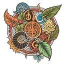 mix Lebanese Armenian symbol incorporated tattoo design idea