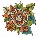 mix Lebanese Armenian symbol incorporated tattoo design idea