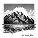 Forearm tattoomountains with water at the bottom  tattoo names on each mountain Ami, Victoria, Nate, Ruth Joshua tattoo design idea