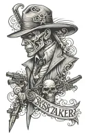 risk taker and gangster tattoo design idea