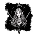 Elven aesthetic tattoo design idea