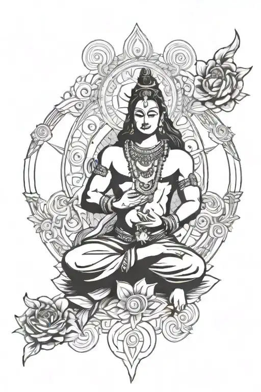7 chakras with lord shiva tattoo tattoo design idea