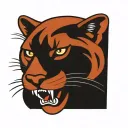 cougar head tattoo design idea