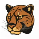 cougar head tattoo design idea