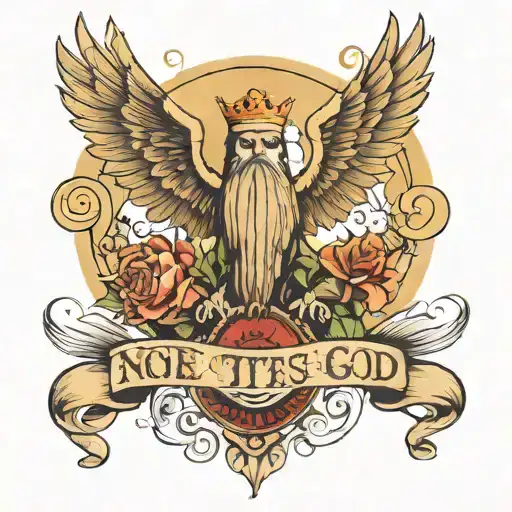 none trust God tattoo design idea
