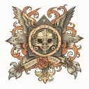 none trust God tattoo design idea