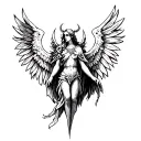guardian angle tattoo design idea