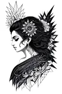 Dark Goddess tattoo design idea