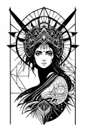 Dark Goddess tattoo design idea