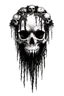 swamp trees small skulls in tree tattoo design idea