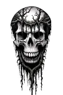 swamp trees small skulls in tree tattoo design idea
