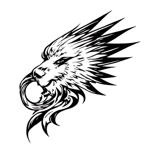 force, courage,  renaissance tattoo design idea