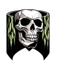 skull and sugar cane planter tattoo design idea