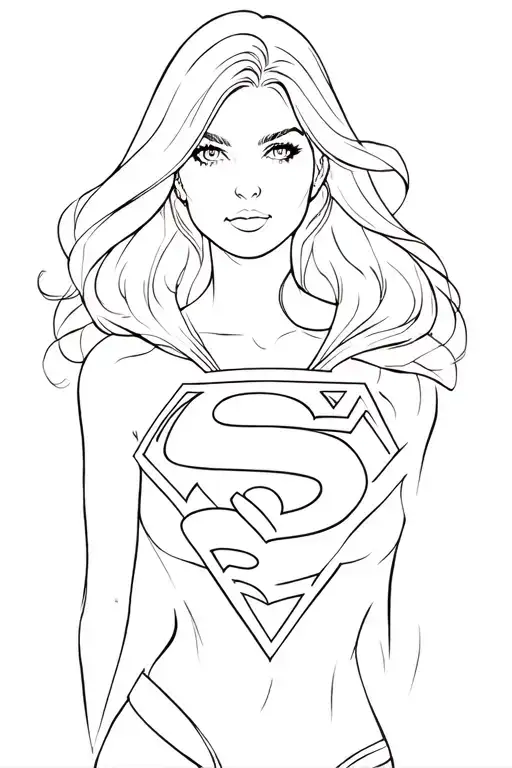 supergirl tattoo design idea