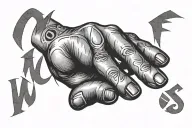 paw and human hand, text "voice for the voiceless" tattoo design idea