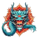 Dragon and mandala design incorporating tattoo design idea