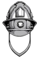 firefighter helmet tattoo design idea