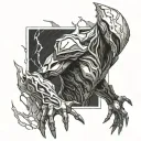 the man in the wall warframe  tattoo design idea