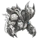 the man in the wall warframe  tattoo design idea