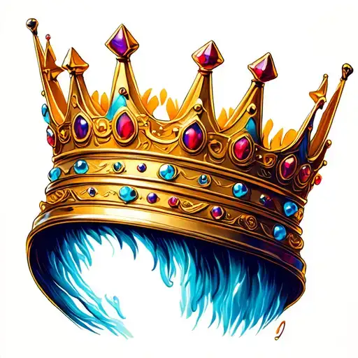 king queen crown made tattoo design idea