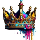 king queen crown made tattoo design idea