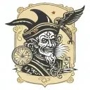 the fool tarot card tattoo design idea