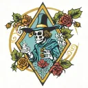 the fool tarot card tattoo design idea