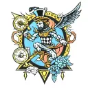 the fool tarot card tattoo design idea