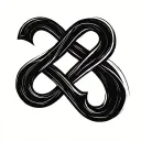 A Minimal Symbol Combo:⚖️ (balance, 2)♾️ (infinity, 8)🏃‍♂️ or 🛡️ (action or leadership) tattoo design idea