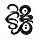 A Minimal Symbol Combo:⚖️ (balance, 2)♾️ (infinity, 8)🏃‍♂️ or 🛡️ (action or leadership) tattoo design idea
