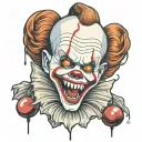 pennywise the clown  tattoo design idea