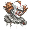 pennywise the clown  tattoo design idea