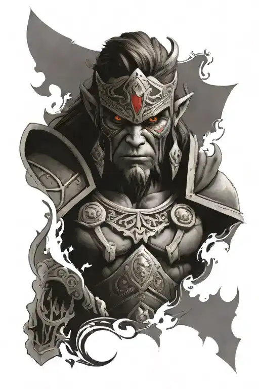ganondorf from ocarina of time tattoo design idea