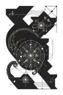 scorpio sign and pluto there tattoo design idea
