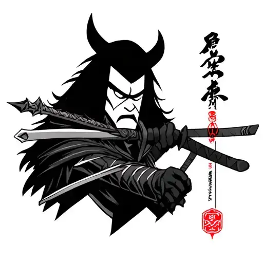 samurai jack tattoo design idea