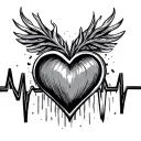 Name Heartbeat tattoo design idea