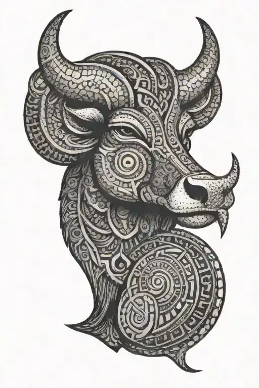 Incorporate symbols of Aztec culture and the Dallas Mavericks into a tattoo design tattoo design idea