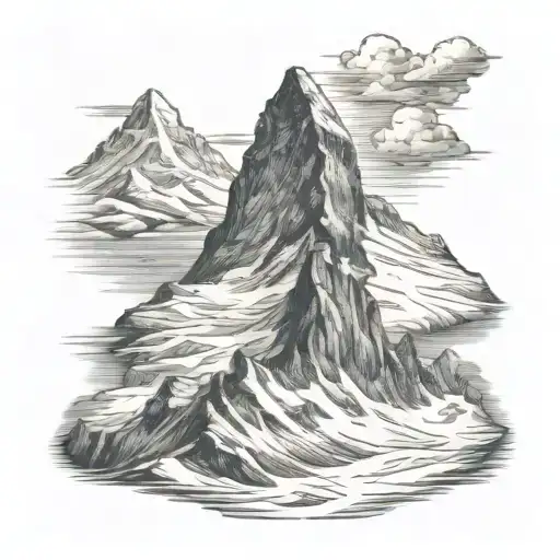 matterhorn mountain tattoo design idea