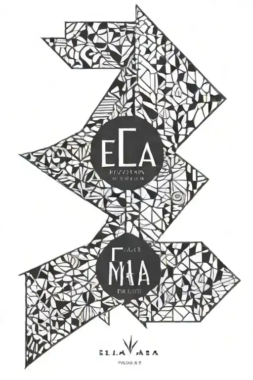 text saying Ella & Maja tattoo design idea