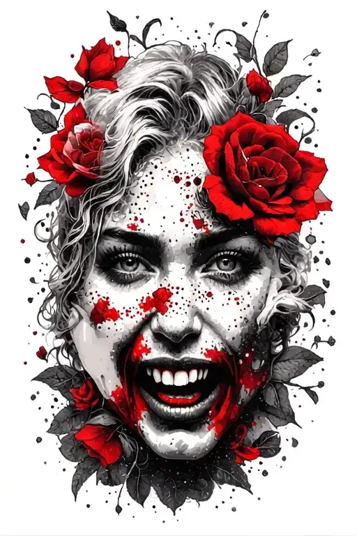 Lustfulness, greed, material desire, laziness, anger, jealousy tattoo design idea