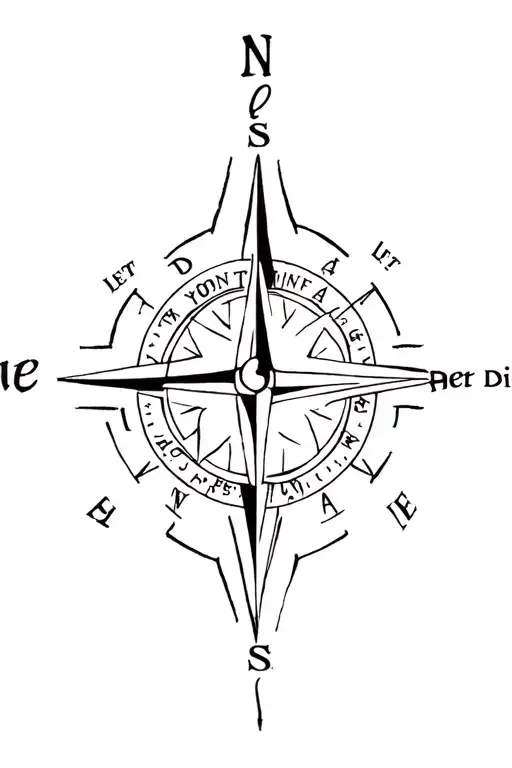 compass brain and heart dont let your hunger die tattoo design idea