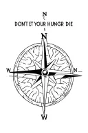 compass brain and heart dont let your hunger die tattoo design idea