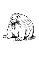 walrus tattoo design idea