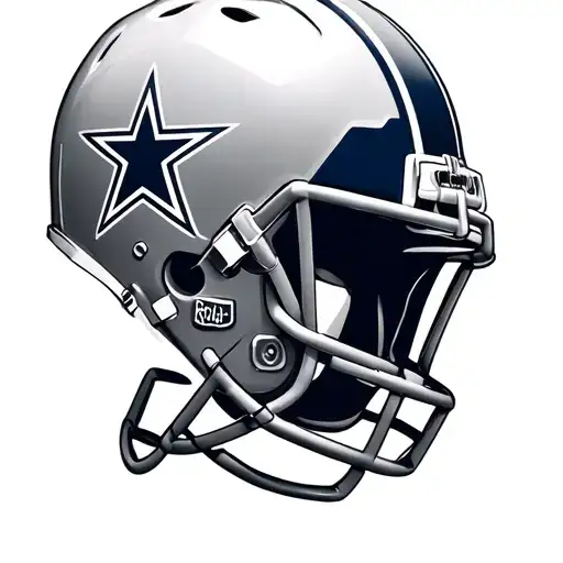 Dallas cowboys helmet adorned tattoo design idea