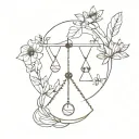 balance mind body and soul tattoo design idea