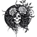 death of ophelea tattoo design idea