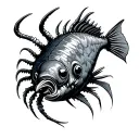 angler fish tattoo design idea