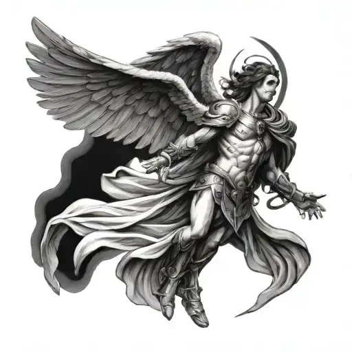 Gabriel the archangel tattoo design idea