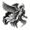 Gabriel the archangel tattoo design idea